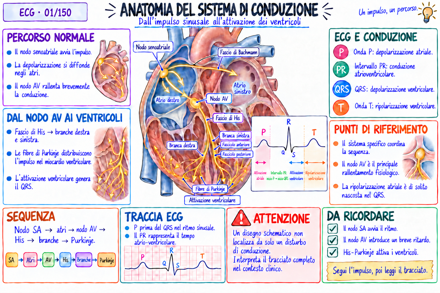Mappa visiva: Anatomia del sistema di conduzione