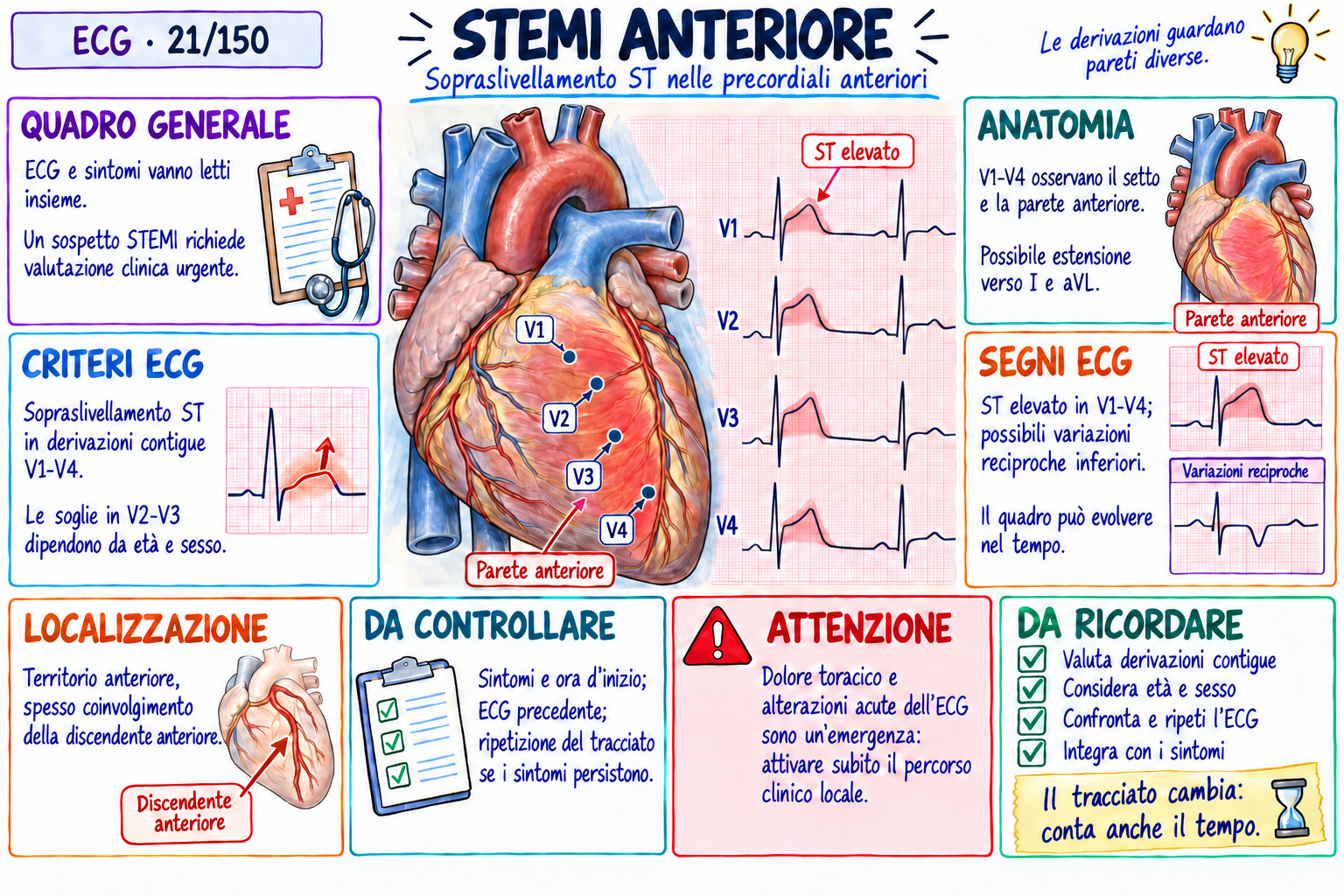 Mappa visiva: STEMI anteriore